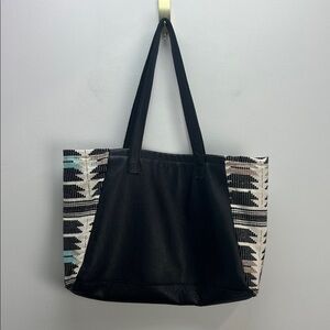 Black and White Patterned Tote Bag